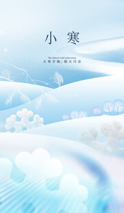 小寒节气唯美雪景画面