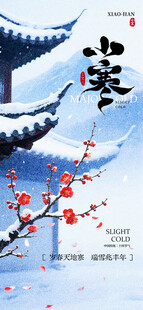 小寒节气海报图片展板
