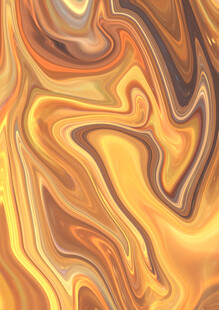 流动的橙黄色抽象纹理图案