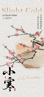 小寒节气海报图片展板