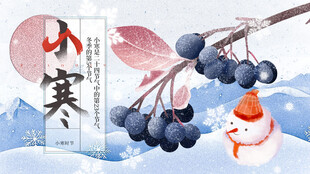 小寒时节雪中小景
