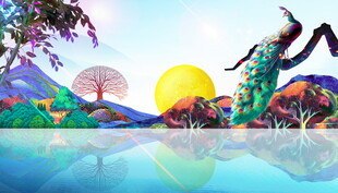 梦幻山水间的奇幻景象