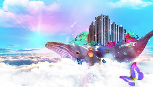 梦幻云端的奇幻飞行场景