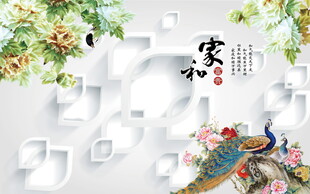 中式花鸟立体装饰画