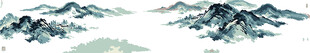 国画山水矢量图