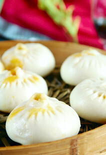 美味中式小笼包特写
