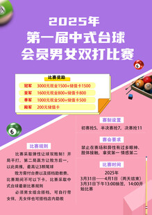2025年会员男女双打比赛预告