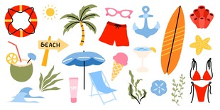 夏日海滩素材