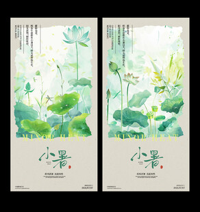 新中式古风小暑海报