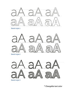 多种字体样式展示