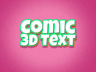 漫画风格3D文字效果