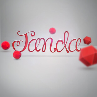 红色立体字母Jandola
