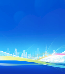 蓝色科技风城市景观背景图