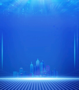 蓝色科技风城市背景图