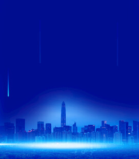 蓝色科技风城市夜景背景
