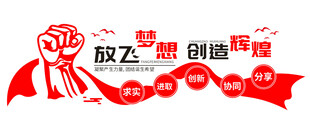 放飞梦想 文化墙