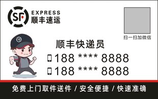 顺丰快递员卡通形象展示