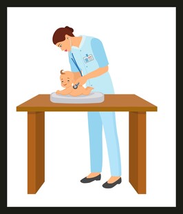兽医为宠物检查身体