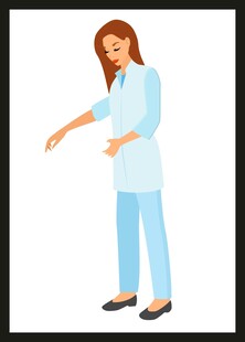 女医护人员展示姿态