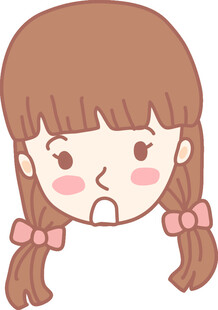 扎双马尾的可爱小女孩