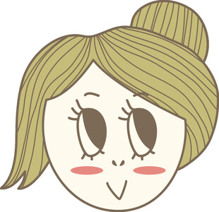 俏皮卷发女孩头像