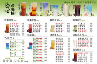 夏日饮品价目表