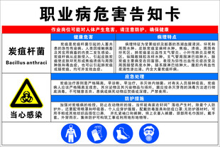 炭疽杆菌职业危害告知卡