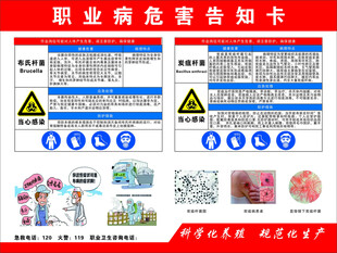 职业病危害告知卡展示