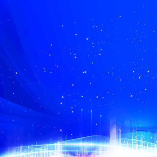 梦幻蓝色星空夜景画面