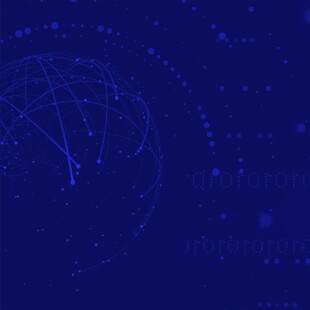 科技感蓝色抽象网络背景图