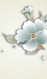 淡雅花卉图案设计素材