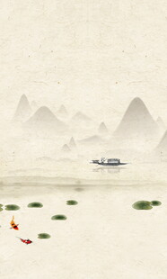 水墨山水间的悠然景致