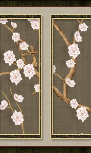 中式梅花挂画装饰艺术