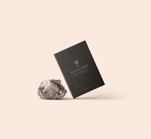 黑色书籍与金属球摆件