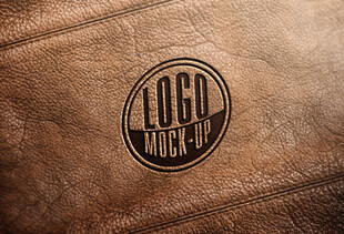 皮革上的LOGO设计展示
