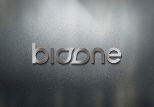 金属质感的biaone字样