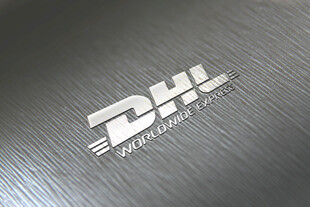 DHL快递标志特写