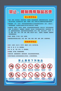医疗禁止携带物品名录