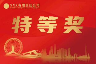企业公司特等奖一等奖拍照牌