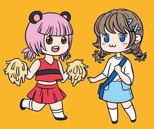 可爱Q版卡通女孩