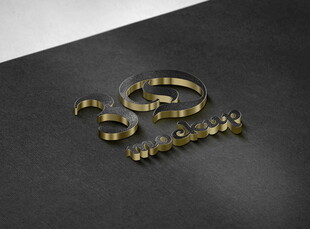 金色链条造型字母饰品