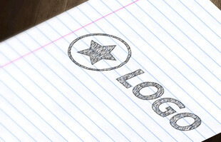纸上简约LOGO图案