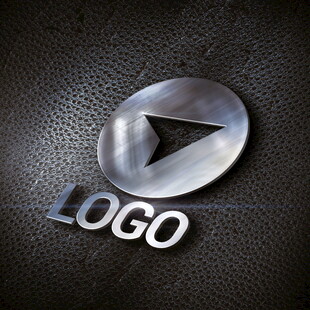 金属质感播放标志LOGO