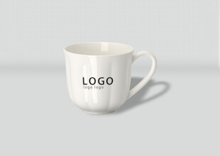 白色马克杯LOGO展示样机
