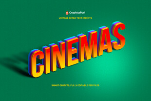 立体多彩的CINEMAS字样