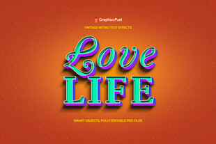 多彩立体字Love LIFE