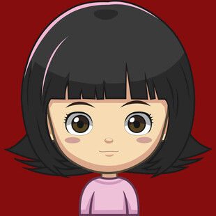 卡通短发女孩头像