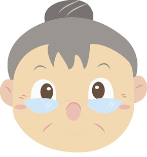 哭泣的老奶奶卡通形象