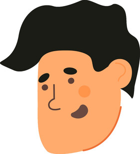 卡通风格男性头像