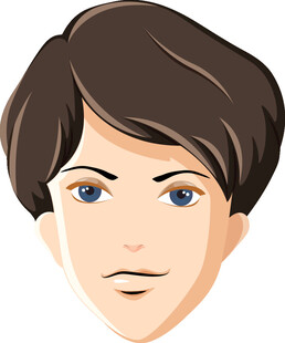 短发蓝眼男性头像